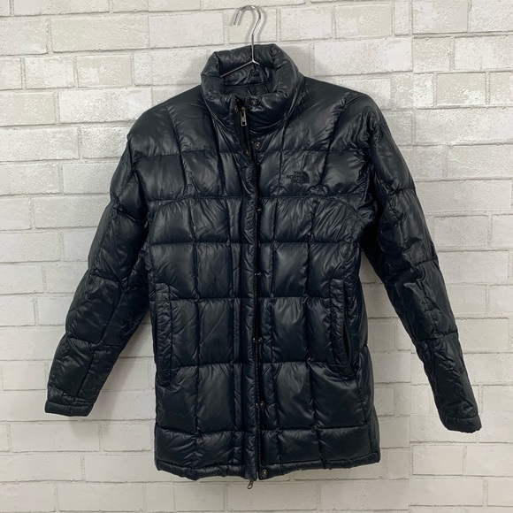 north face shiny puffer jacket